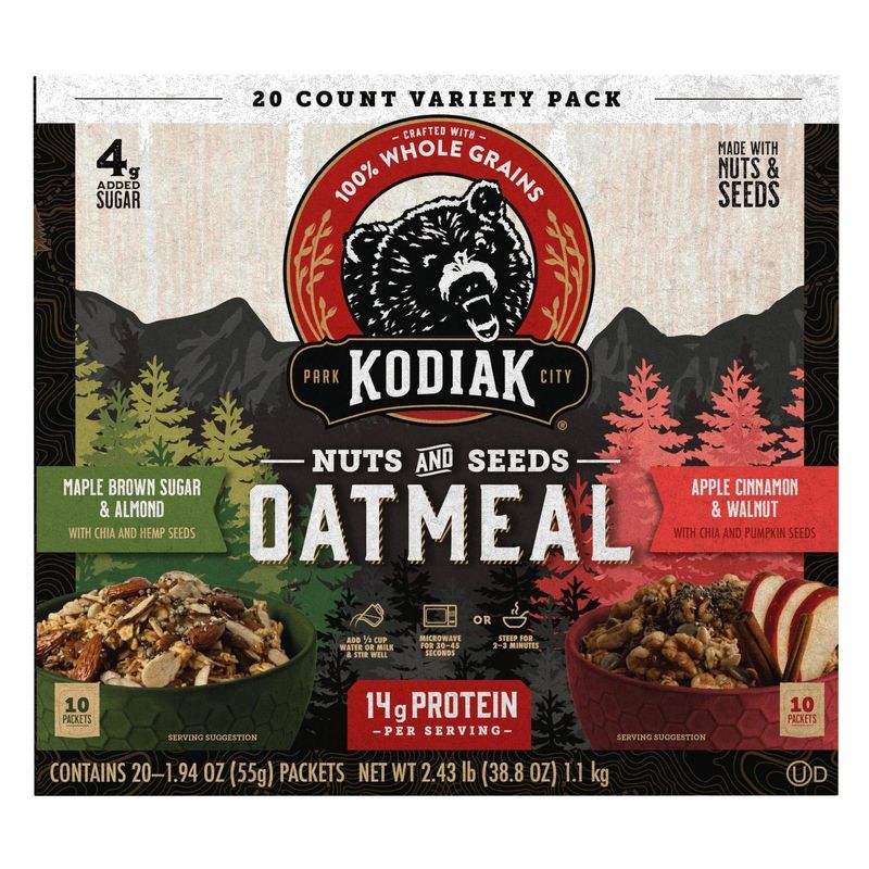 Kodiak Nut+seed Oatmeal 20/1.94 Ounce Packets