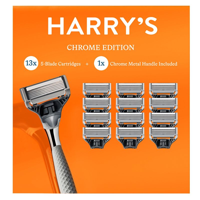 Harry'S Chrome Edition Razor Set 1 Handle, 13 Cartridge