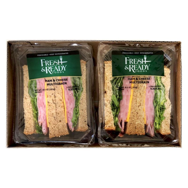 Fresh & Ready Ham & Cheese Sandwich On Multigrain 4/8.5 oz