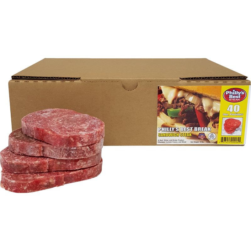 Philly'S Best Steak Co Beef Breakaway Puck 40/4 oz (10 Lbs)