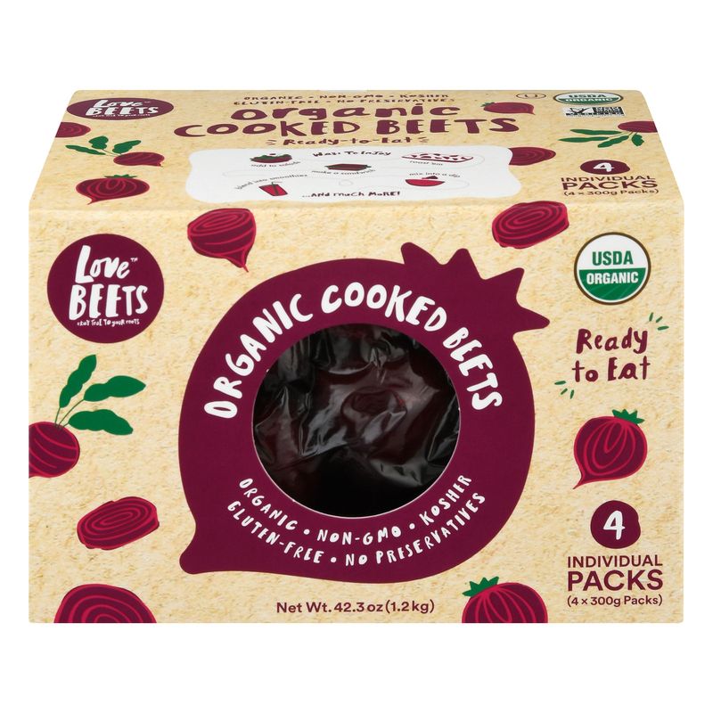 Love Beets Organic Cooked Beets 42.3 oz (2.64 Lbs)