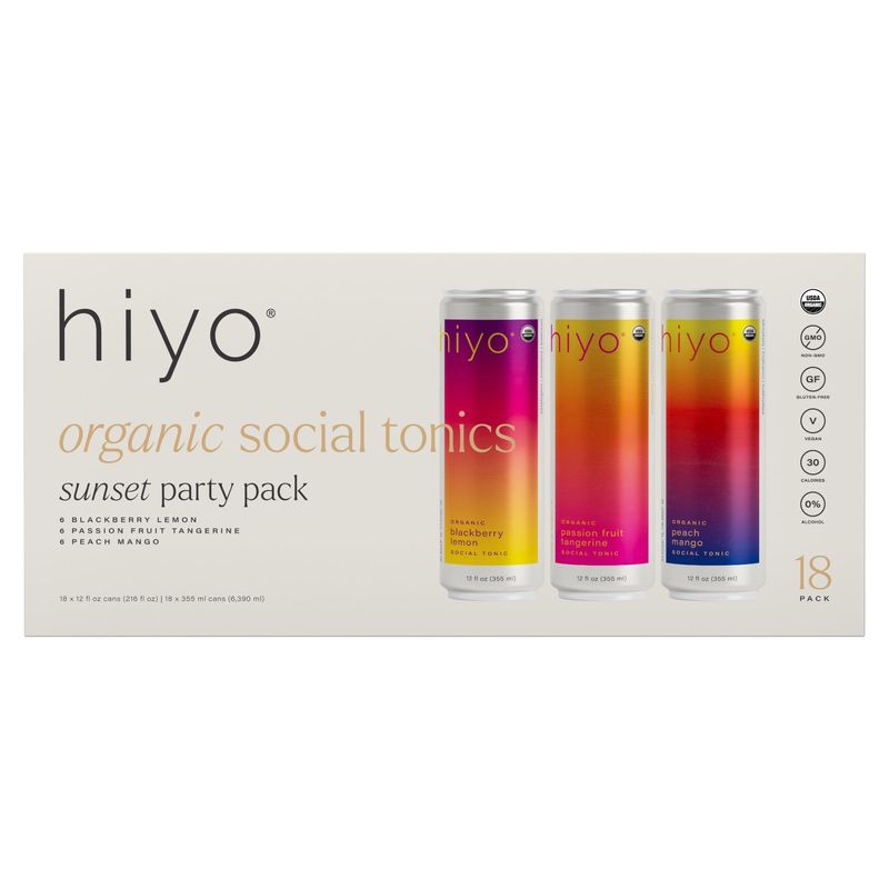 Hiyo Organic Social Tonic Variety 18 ct / 12 oz