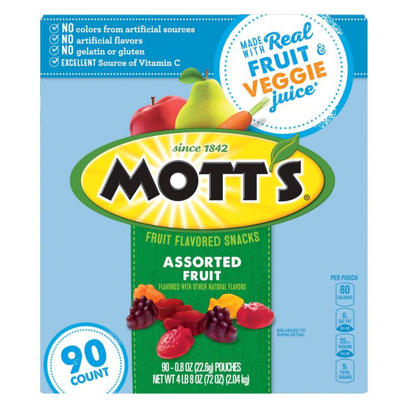 Mott'S Fruit Flavored Snacks 90 Count Box