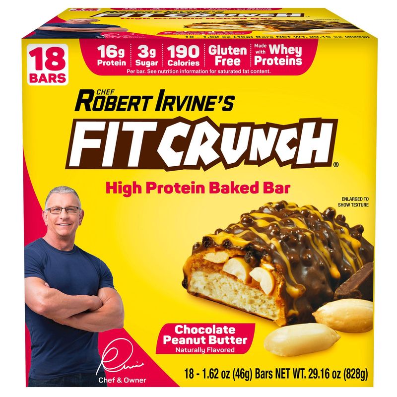 Fit Crunch Chocolate Peanut Butter Bars 18/1.62 oz