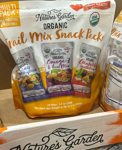 Nature'S Garden Organic Trail Mix Snack Packs 24 ct