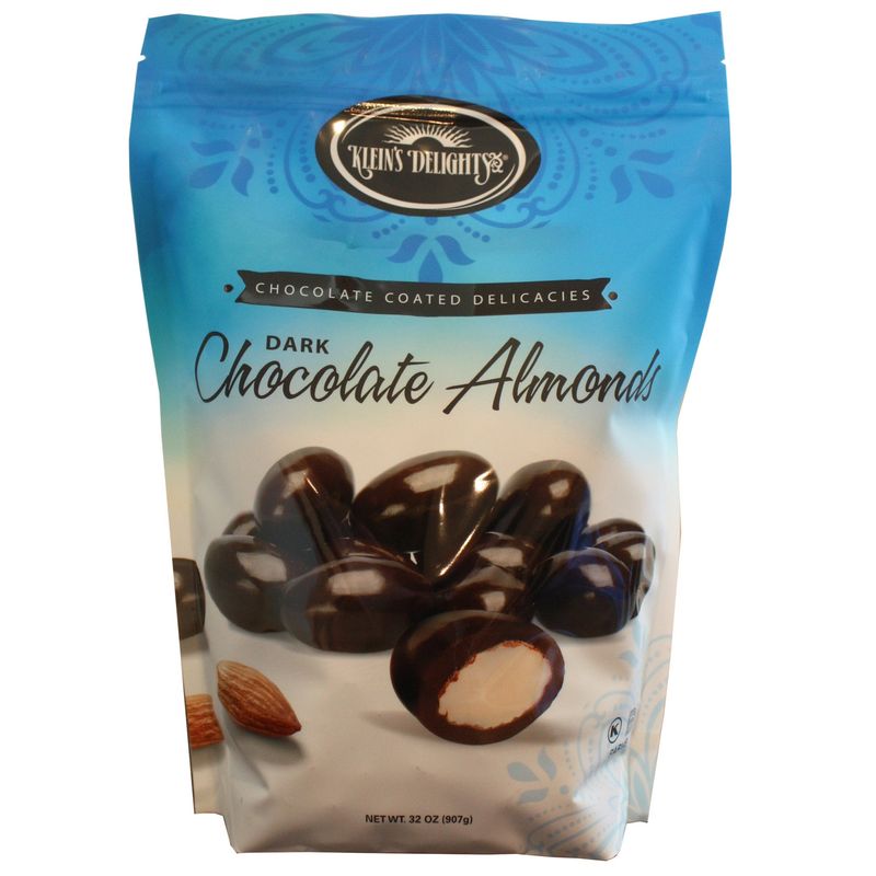 Klein'S Naturals Kfp Dark Chocolate Almonds 32 oz