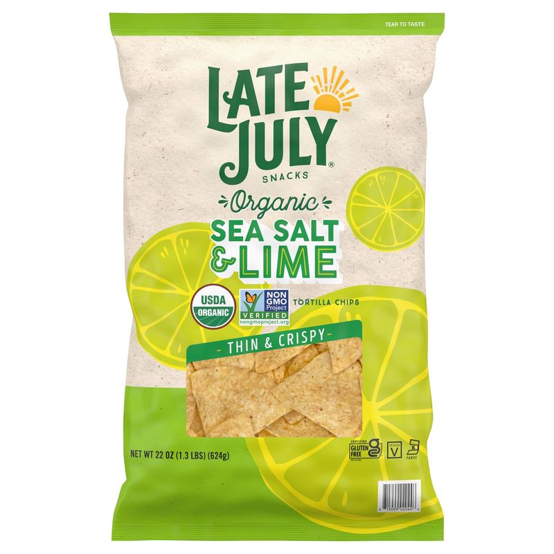 Late July Organic Sea Salt & Lime 22 oz (1.38 Lbs)
