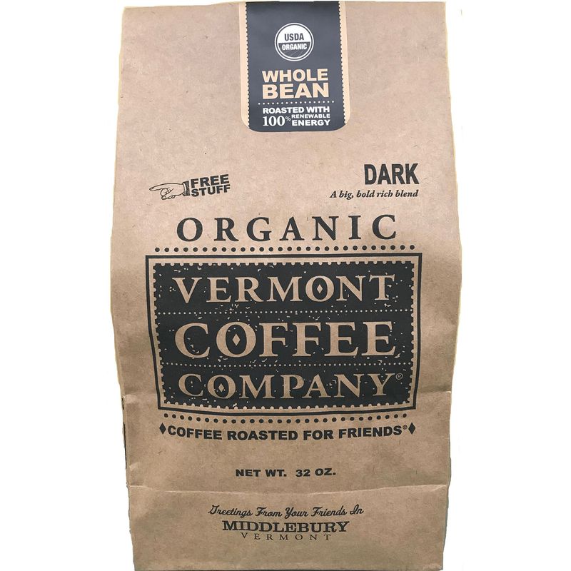 Vermont Coffee Organic Dark Roast 32 oz (2 Lbs)