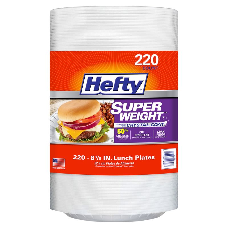 Hefty Super Weight 8 7/8¨ Foam Plate 220 ct
