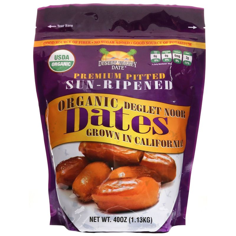 Desert Valley Date Organic Pitted Dates 40 oz