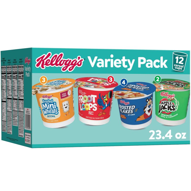 Kellogg'S Cereal Cup Variety 12 Count