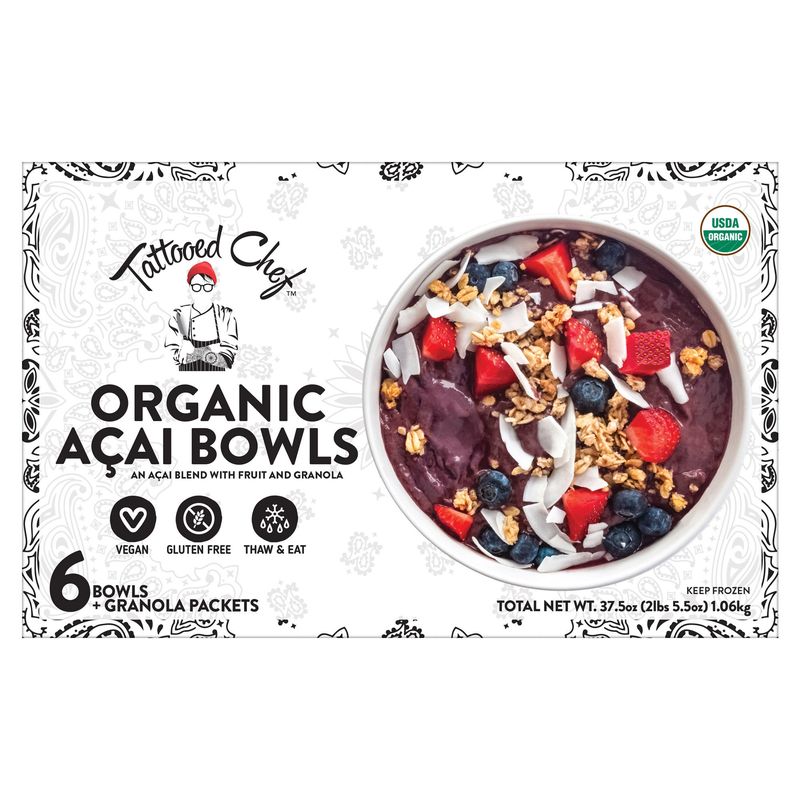 Tattooed Chef Organic Acai Bowl 6/6.25 oz