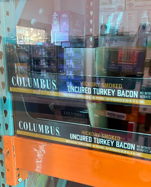 Columbus Smoked Uncured Turkey Bacon 4/10 oz (2.5 Lb)