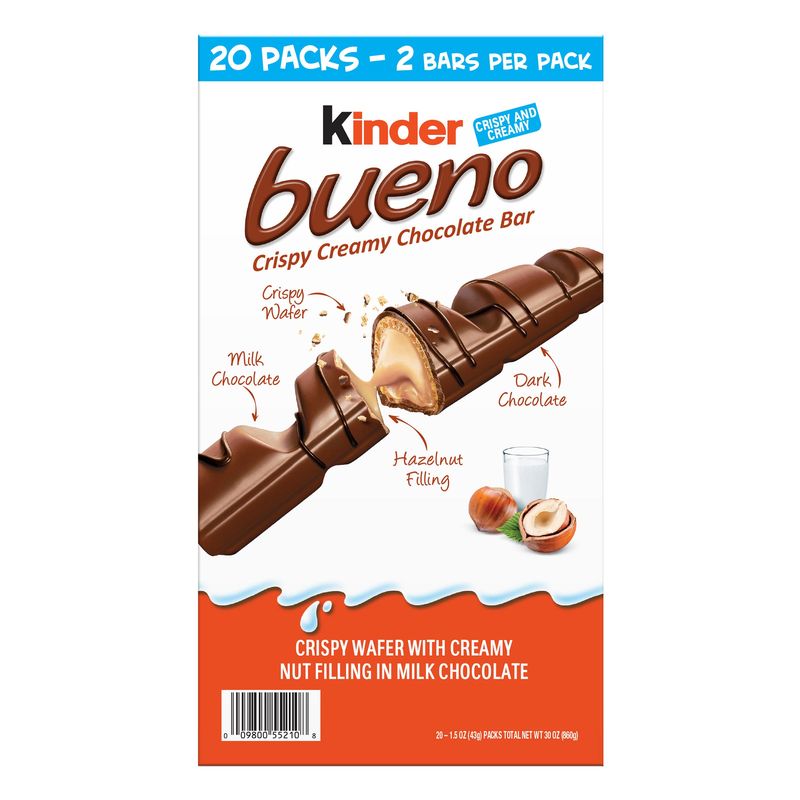 Kinder Bueno Chocolate Bars 20 Count Box