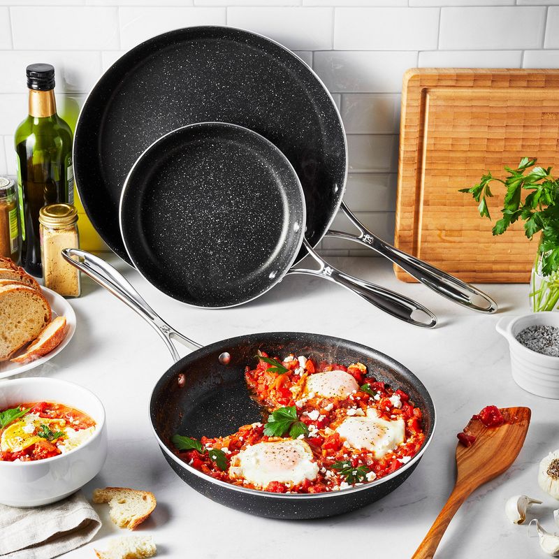 Henckels Capri Notte Granitium 3-Piece Fry Pan Set