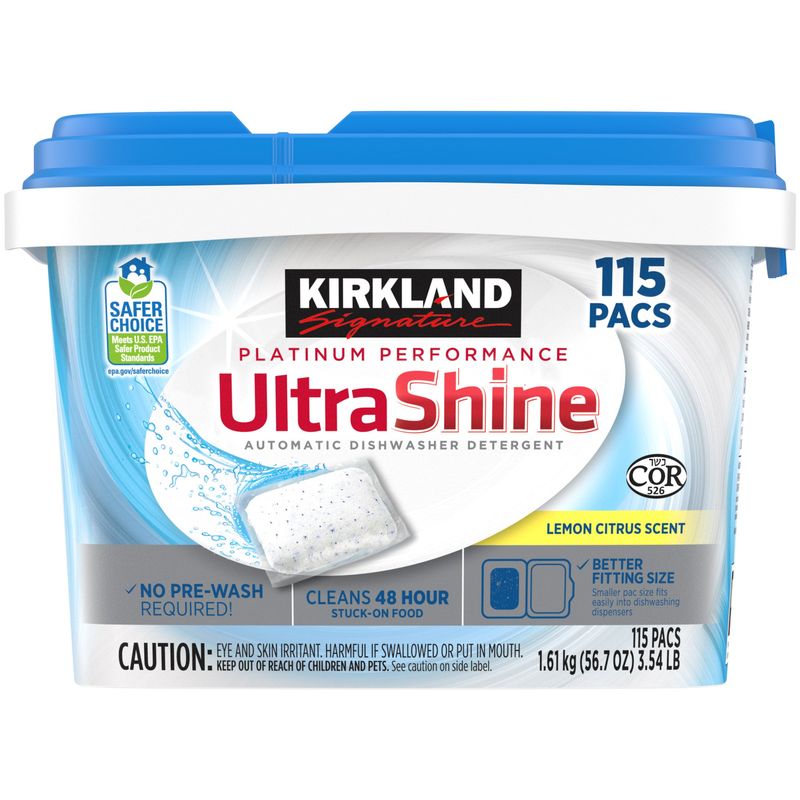 Kirkland Signature Dishwasher Pacs 115 Count Container