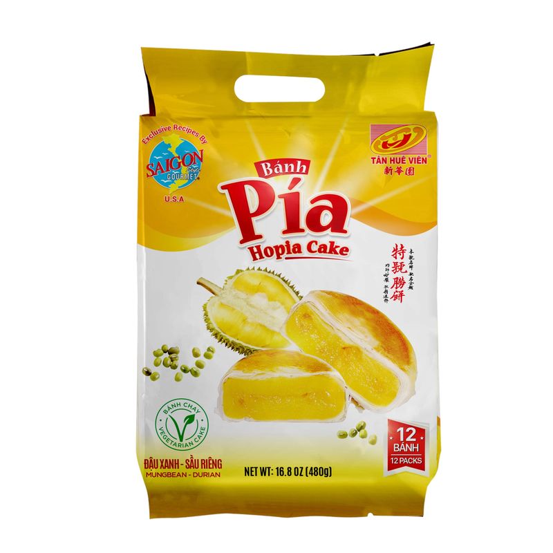 Banh Pia Durian Hopia Cake 12 Packs 16.8 Ounces