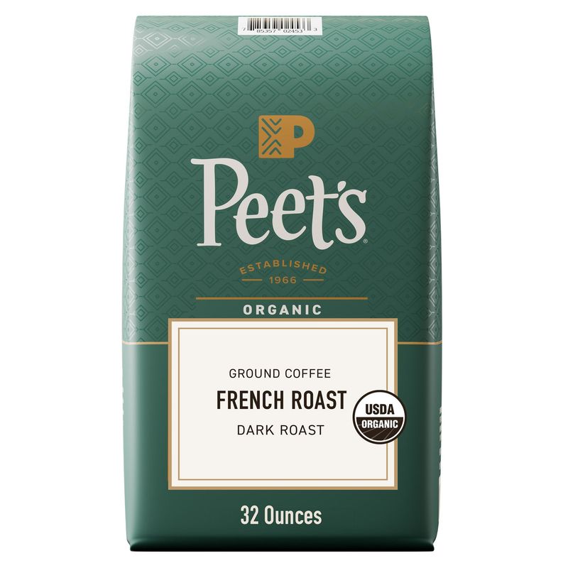 Peet'S Organic French Roast 2lbs Ground