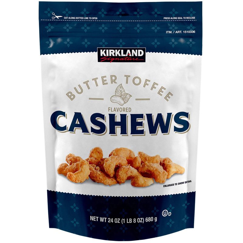 Kirkland Signature Butter Toffee Cashews 24 oz