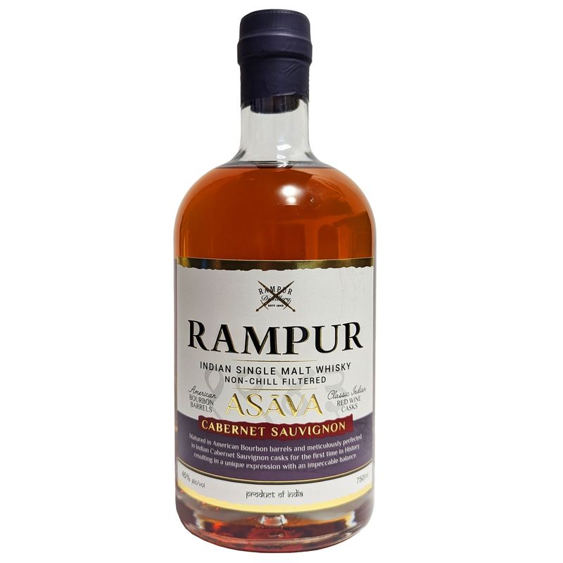 Rampur Asava Single Malt Whiskey India 750ml