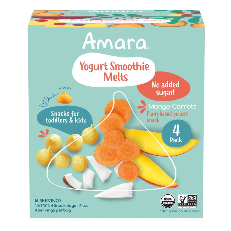 Amara Organic Mango- Carrot Yogurt Melts 4/1 oz