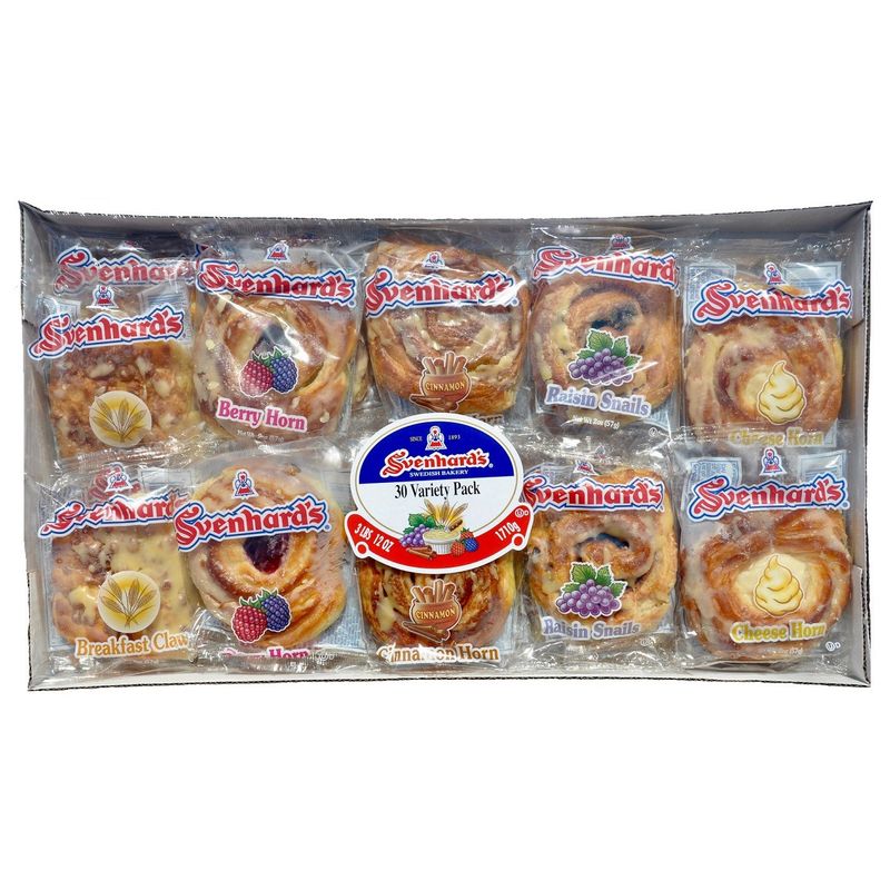 Svenhards Danish Variety Pack 30 Pack 2 Ounces Each