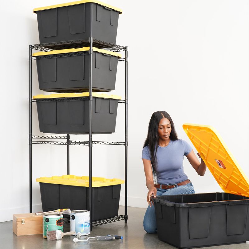 Saferacks Storage Bin Rack Black