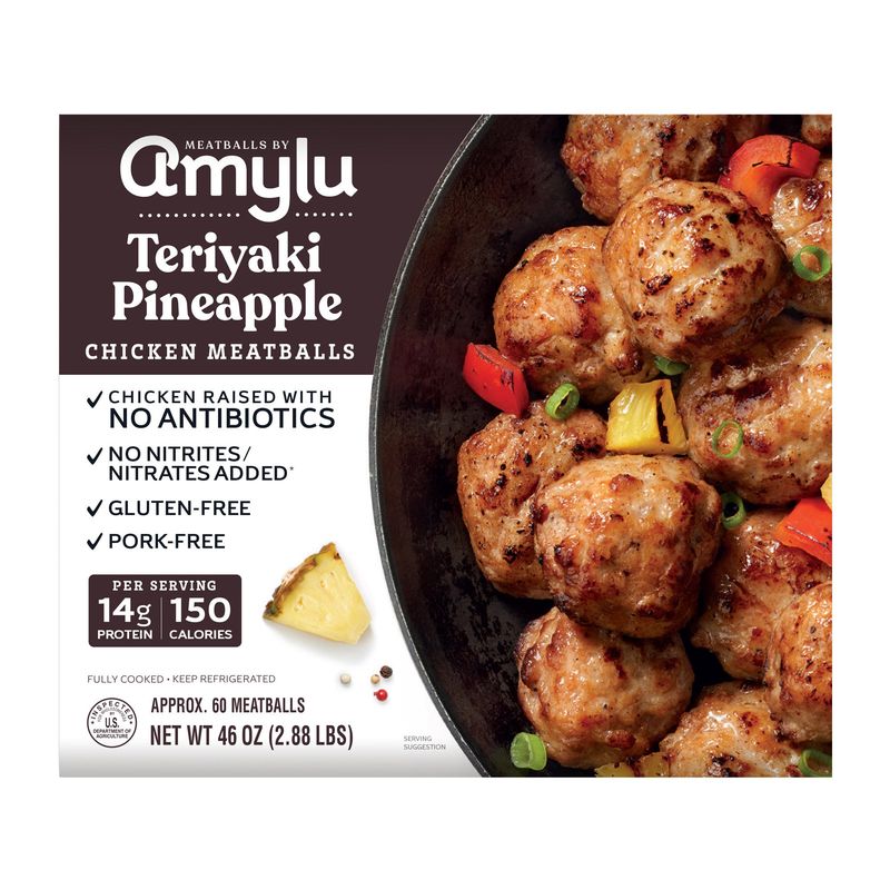 Amylu Meatballs Teriyaki Pineapple 46 Ounce Package