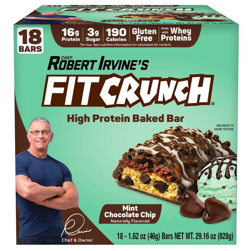 Fit Crunch Protein Bar Mint Chocolate Chip 18/1.62 oz
