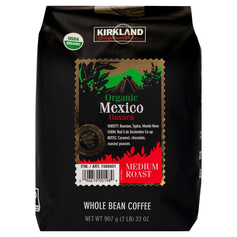 Kirkland Signature Organic Mexico Coffee 2 lbs Whole Bean