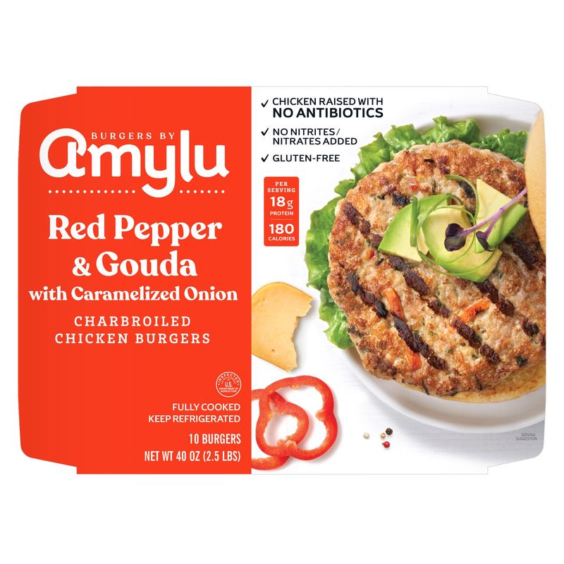 Amylu Chicken Red Pepper & Gouda Burger 2.5 lb