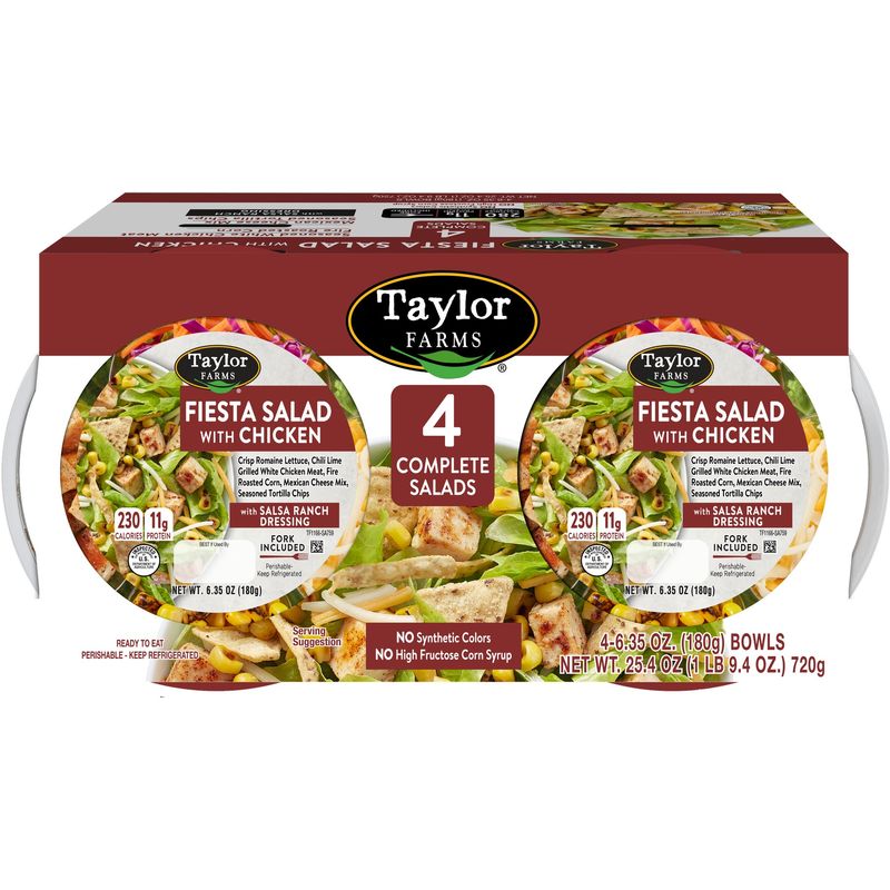 Taylor Farms Fiesta Salad Bowls 4 ct