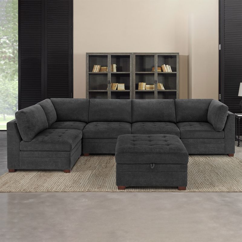 Thomasville Tisdale 6pc Modular Fabric Sectional