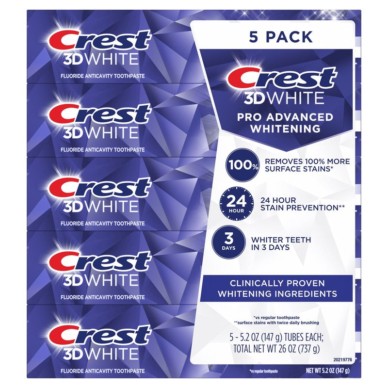 Crest 3dwhite Advanced Toothpaste, 5/5.2 oz