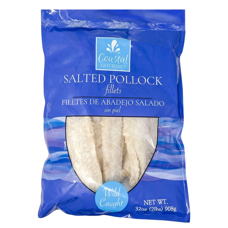 Coastal Gourmet Salted Pollock Fillet 32 oz (2 Lbs)
