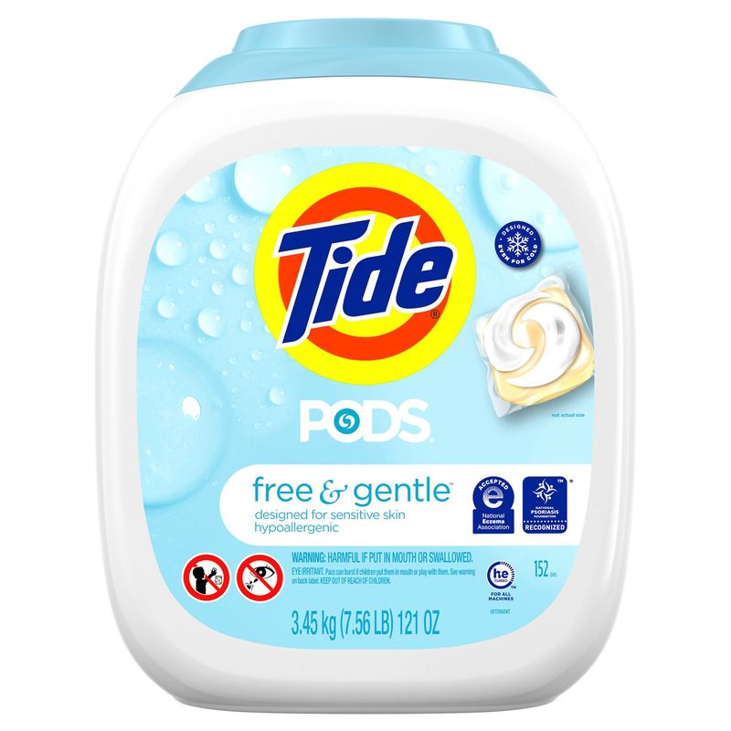 Tide Free And Gentle Pods 152 Count Package