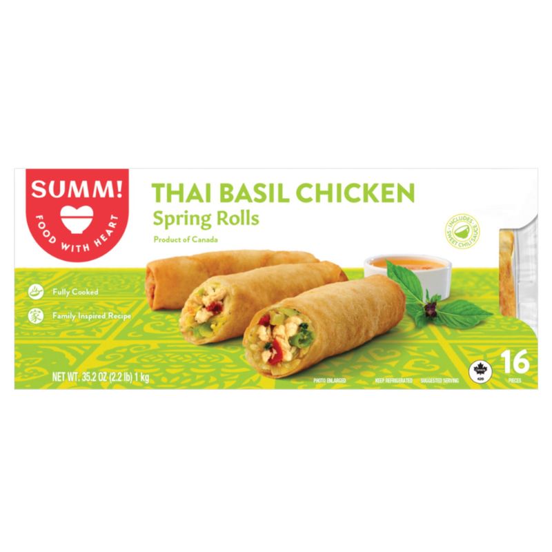 Summ! Thai Basil Chicken Spring Rolls 16 ct / 35.2 oz