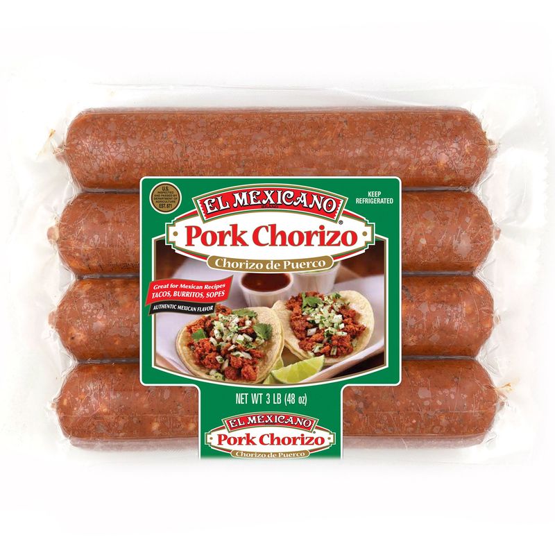 El Mexicano Pork Chorizo 3 Pounds