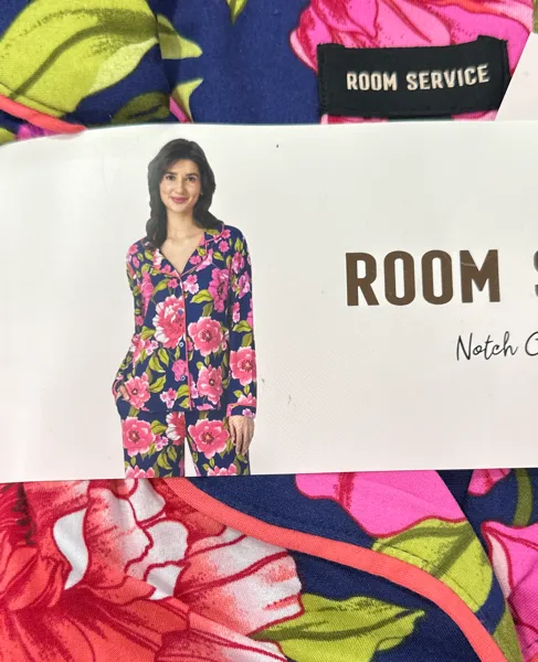 Room Service Women'S Shawl Collar Pajama Set