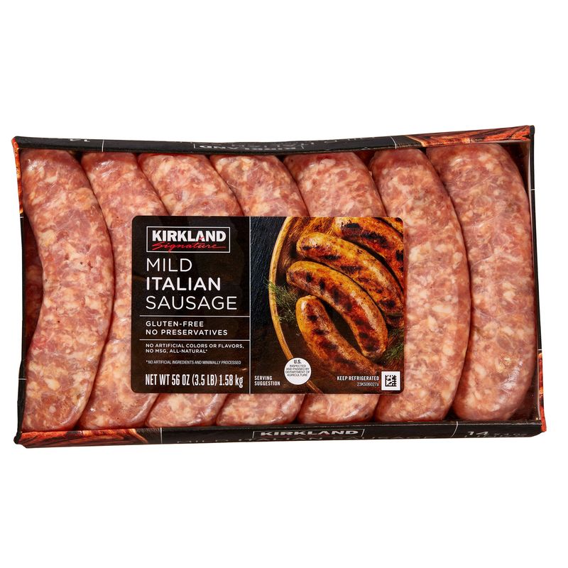 Kirkland Signature Mild Italian Sausage 3.5 lbs