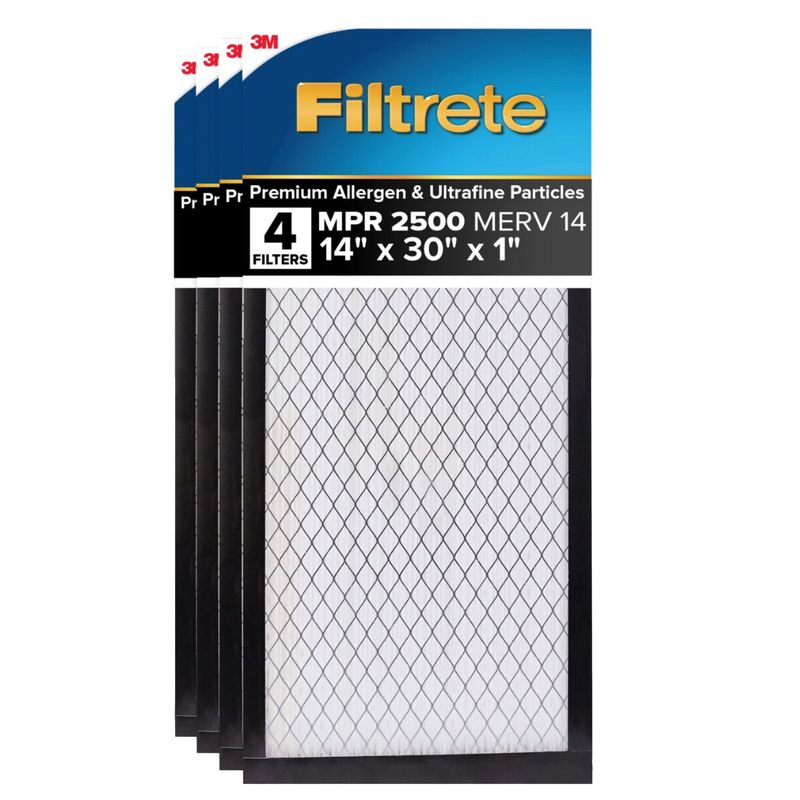 3m Filtrete 2500 Series 14x30x1 4 Pack Furnace Filter