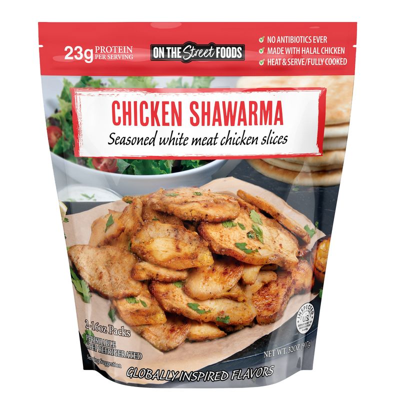 On The Street Foods Abf Chicken Shawarma Slices 32oz
