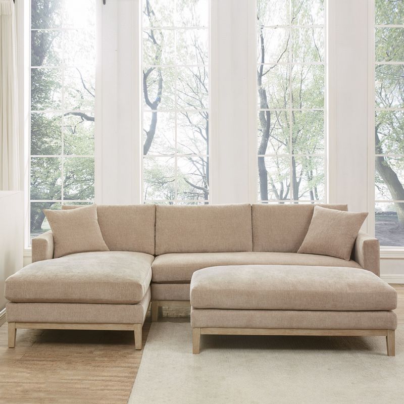 Synergy Home Caspian Fabric Sectional W/Ottoman