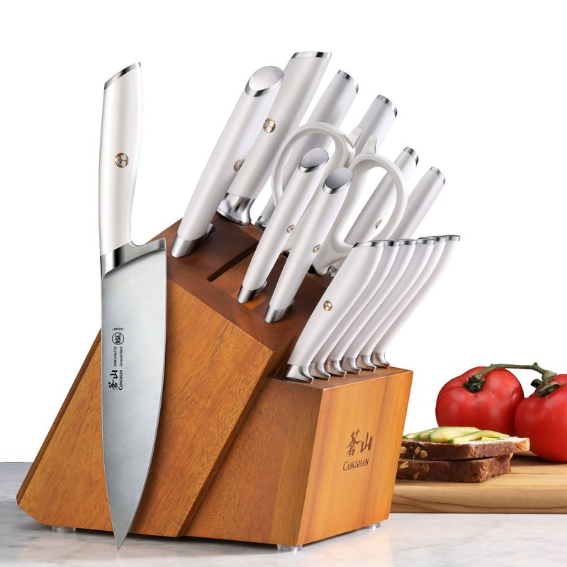 Cangshan Olympus German Steel Knife Block, 17 Piece