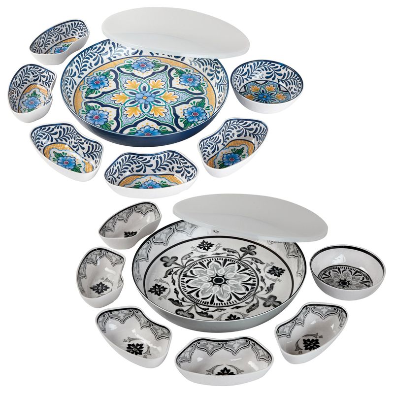 Melamine 15¨ Lazy Susan With Lid 7-Piece Set