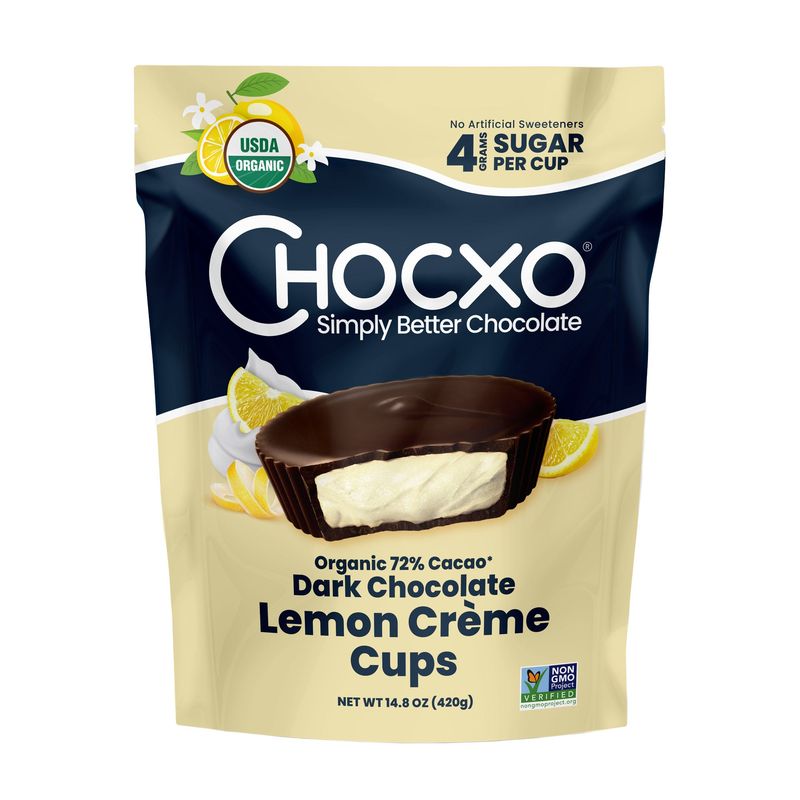Chocxo Organic Dc Lemon Cups 14.8 oz