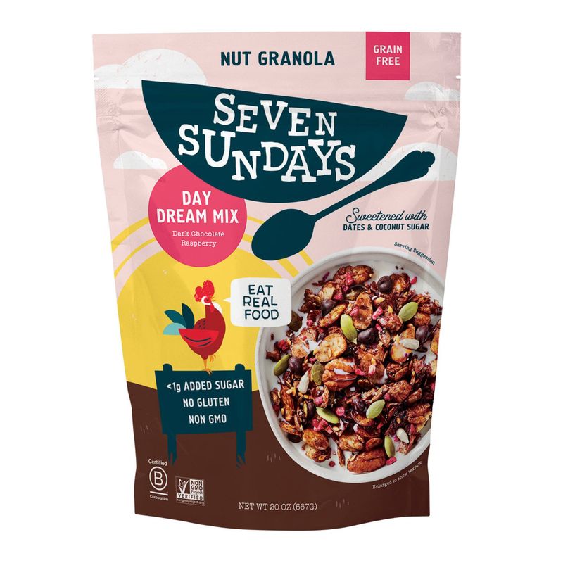 Seven Sundays Raspberry Chip Granola 20 Ounce Bag