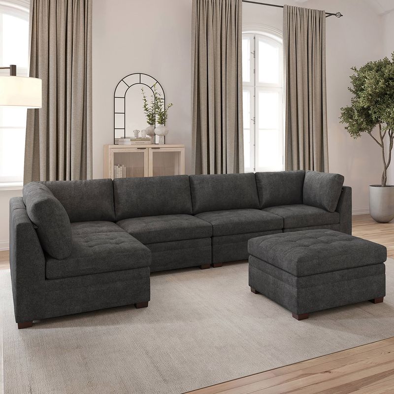 Thomasville Tisdale 6pc Modular Fabric Sectional