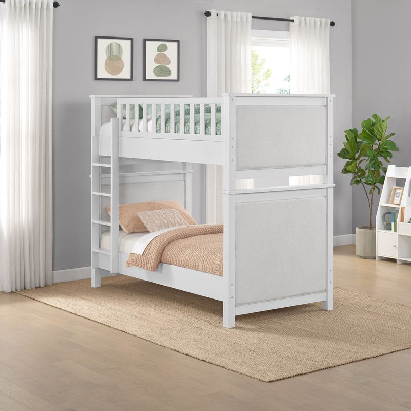 Bayside Furnishings Paige Upholstered Twin/Twin Bunk Bed