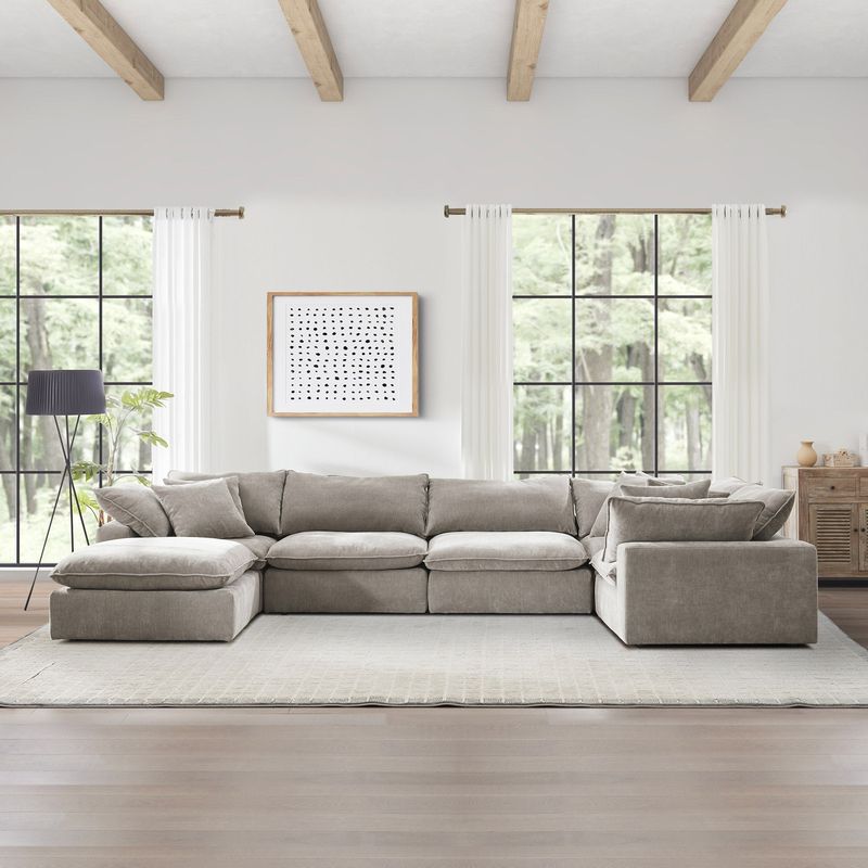 Aiden & Ivy Sereen 6pc Modular Fabric Sectional